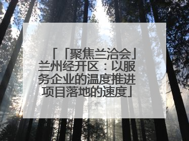 「聚焦兰洽会」兰州经开区：以服务企业的温度推进项目落地的速度