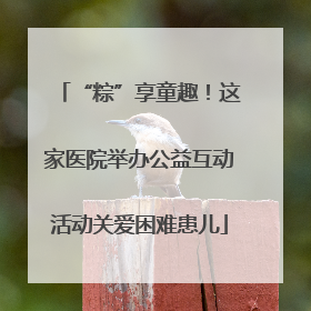 “粽”享童趣！这家医院举办公益互动活动关爱困难患儿