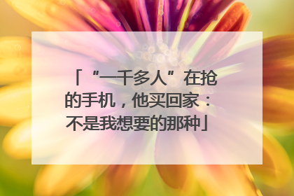 “一千多人”在抢的手机，他买回家：不是我想要的那种