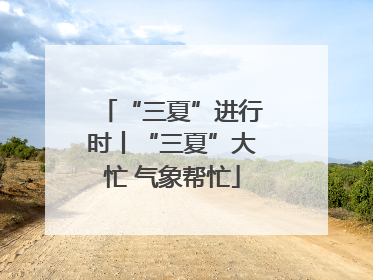 “三夏”进行时丨“三夏”大忙 气象帮忙
