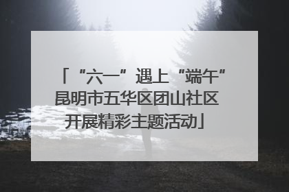 “六一”遇上“端午” 昆明市五华区团山社区开展精彩主题活动