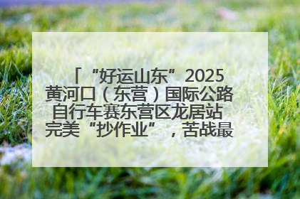 “好运山东”2025黄河口（东营）国际公路自行车赛东营区龙居站 完美“抄作业”，苦战最后时刻黄衫易主