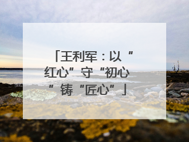 王利军：以“红心”守“初心”铸“匠心”