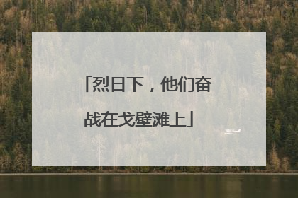 烈日下，他们奋战在戈壁滩上