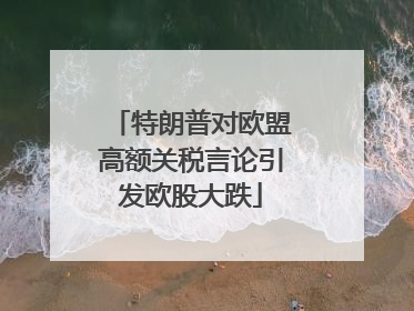 特朗普对欧盟高额关税言论引发欧股大跌