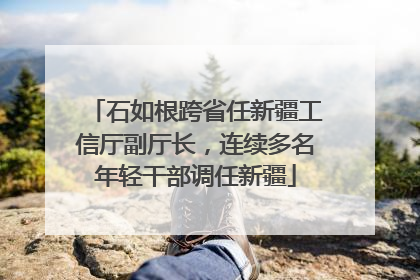 石如根跨省任新疆工信厅副厅长，连续多名年轻干部调任新疆