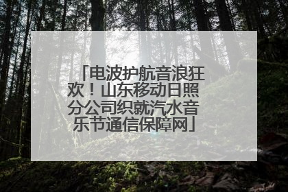 电波护航音浪狂欢！山东移动日照分公司织就汽水音乐节通信保障网