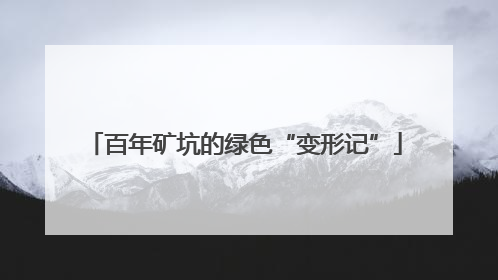 百年矿坑的绿色“变形记”