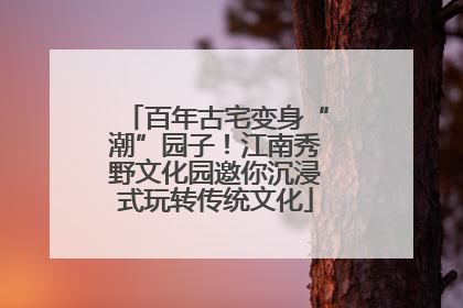 百年古宅变身“潮”园子！江南秀野文化园邀你沉浸式玩转传统文化