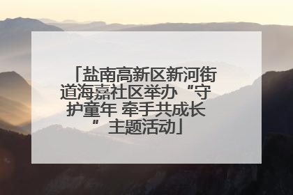 盐南高新区新河街道海嘉社区举办“守护童年 牵手共成长”主题活动