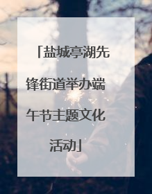 盐城亭湖先锋街道举办端午节主题文化活动