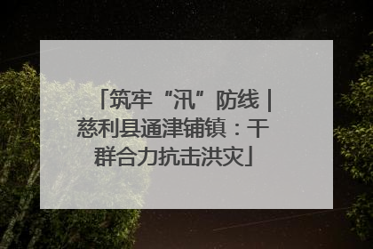 筑牢“汛”防线｜慈利县通津铺镇：干群合力抗击洪灾