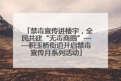 禁毒宣传进楼宇，全民共建“无毒商圈”——积玉桥街道开启禁毒宣传月系列活动