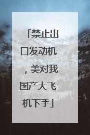 禁止出口发动机，美对我国产大飞机下手