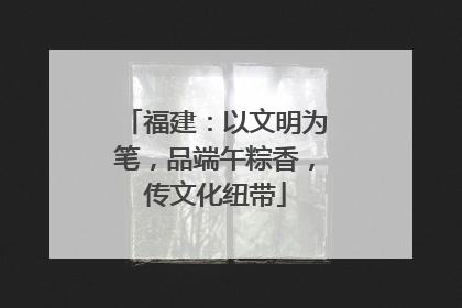福建：以文明为笔，品端午粽香，传文化纽带