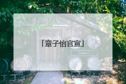 章子怡官宣
