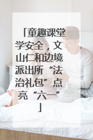 童趣课堂学安全，文山仁和边境派出所“法治礼包”点亮“六一”