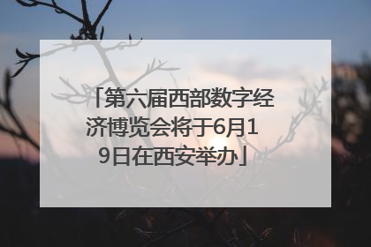 第六届西部数字经济博览会将于6月19日在西安举办