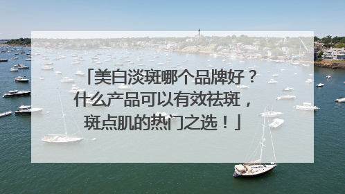 美白淡斑哪个品牌好？什么产品可以有效祛斑，斑点肌的热门之选！