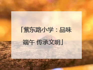 紫东路小学：品味端午 传承文明