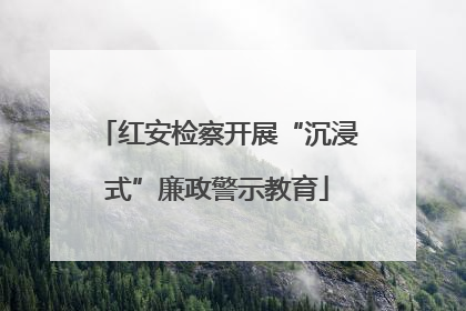 红安检察开展“沉浸式”廉政警示教育
