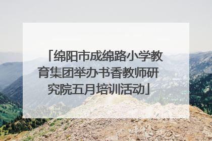 绵阳市成绵路小学教育集团举办书香教师研究院五月培训活动