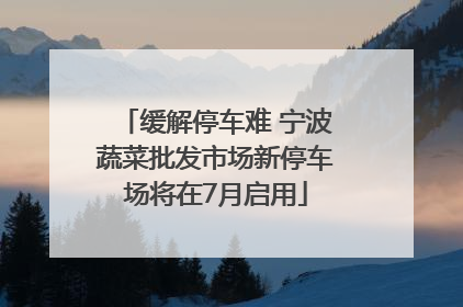 缓解停车难 宁波蔬菜批发市场新停车场将在7月启用