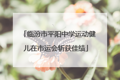临汾市平阳中学运动健儿在市运会斩获佳绩