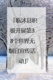 临沭县积极开展第38个世界无烟日宣传活动