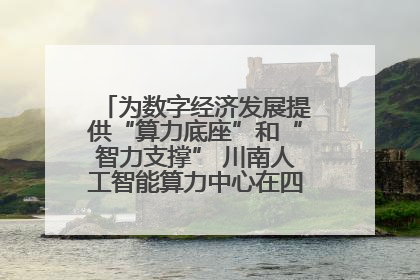 为数字经济发展提供“算力底座”和“智力支撑” 川南人工智能算力中心在四川泸州启动