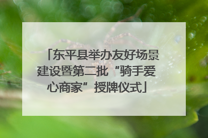 东平县举办友好场景建设暨第二批“骑手爱心商家”授牌仪式