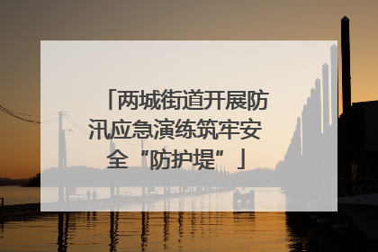 两城街道开展防汛应急演练筑牢安全“防护堤”
