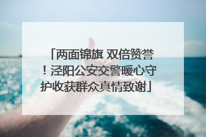 两面锦旗 双倍赞誉！泾阳公安交警暖心守护收获群众真情致谢