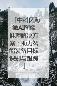 中科亿海微AI图像推理解决方案：助力智能装备目标识别与跟踪