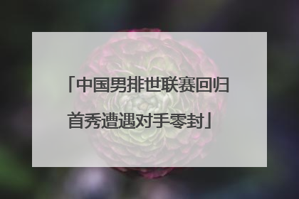 中国男排世联赛回归首秀遭遇对手零封