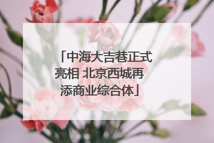 中海大吉巷正式亮相 北京西城再添商业综合体