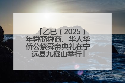 乙巳（2025）年舜裔舜商、华人华侨公祭舜帝典礼在宁远县九嶷山举行