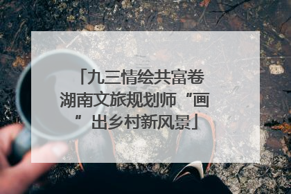 九三情绘共富卷 湖南文旅规划师“画”出乡村新风景