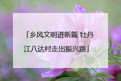 乡风文明谱新篇 牡丹江八达村走出振兴路