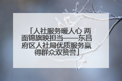 人社服务暖人心 两面锦旗映担当——东昌府区人社局优质服务赢得群众双赞誉