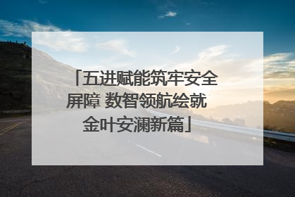 五进赋能筑牢安全屏障 数智领航绘就金叶安澜新篇