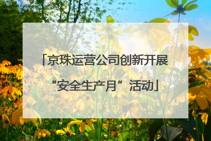 京珠运营公司创新开展“安全生产月”活动