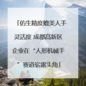 仿生精度媲美人手灵活度 成都高新区企业在“人形机械手”赛道崭露头角