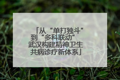 从“单打独斗”到“多科联动” 武汉构建精神卫生共病诊疗新体系