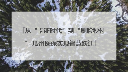 从“卡证时代”到“刷脸秒付” 瓜州医保实现智慧跃迁
