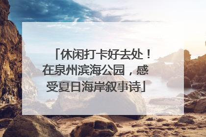 休闲打卡好去处！在泉州滨海公园，感受夏日海岸叙事诗