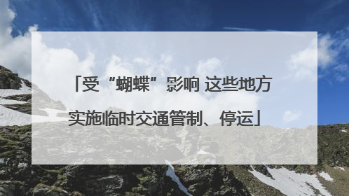 受“蝴蝶”影响 这些地方实施临时交通管制、停运