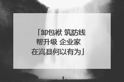 卸包袱 筑防线 帮升级 企业家在嵩县何以有为