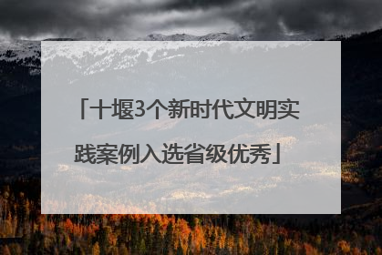 十堰3个新时代文明实践案例入选省级优秀