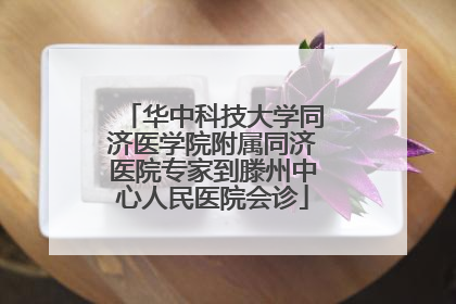 华中科技大学同济医学院附属同济医院专家到滕州中心人民医院会诊